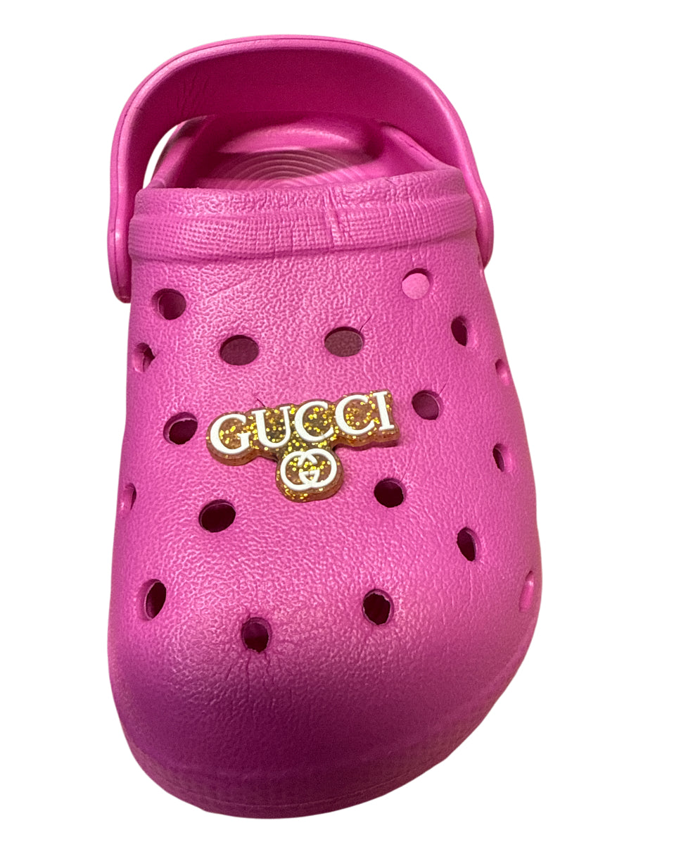 Gucci gold glitter Shoe Charm