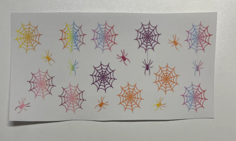Colorful spider web Cup Transfer
