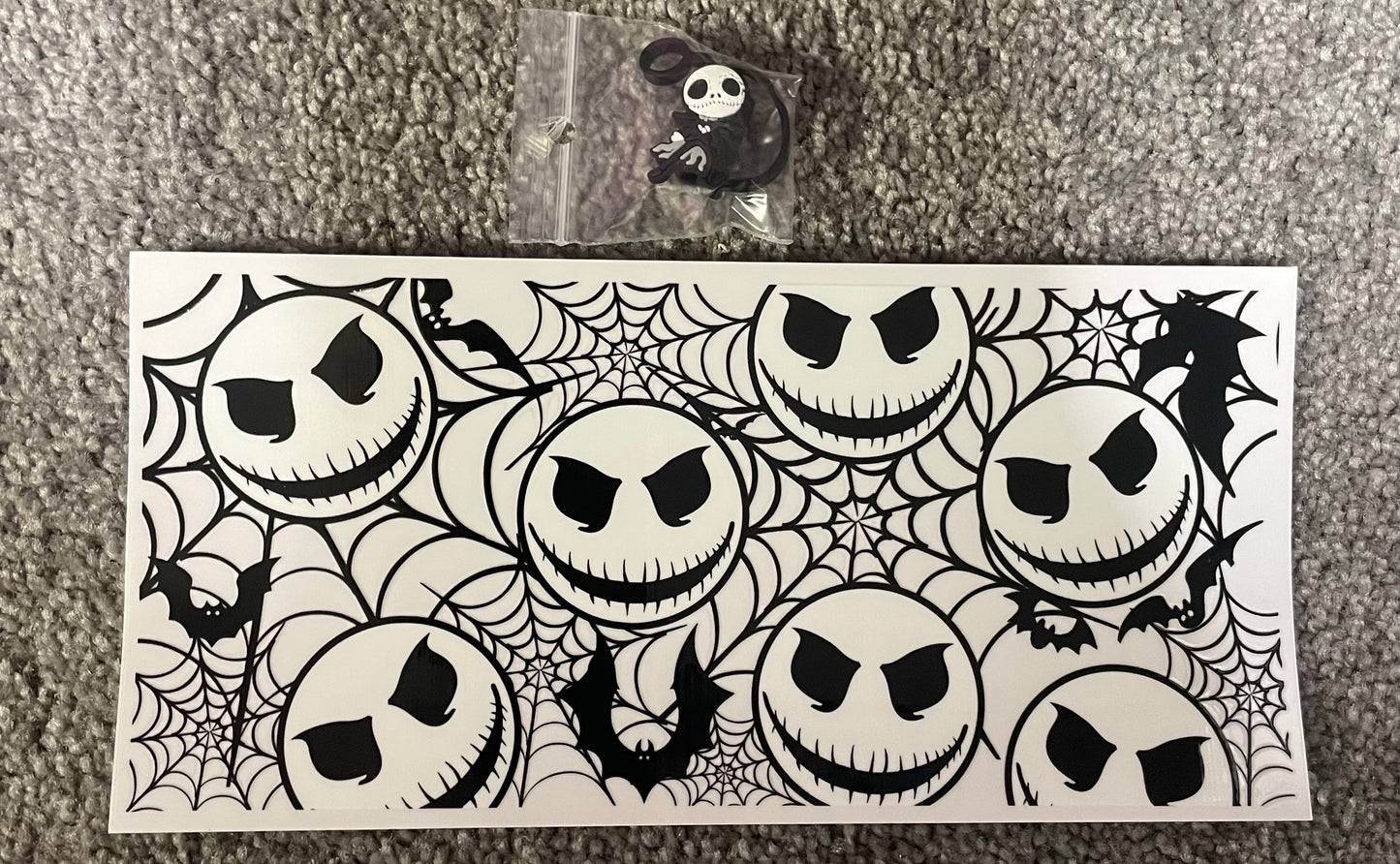 Jack skeleton Cup Transfer & Straw topper