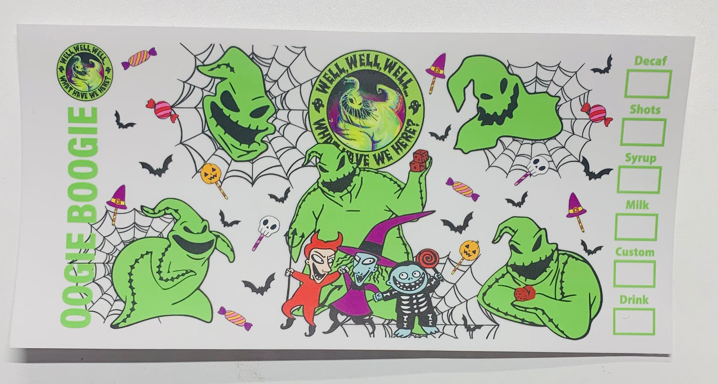Oogie boogie well well Cup Transfer
