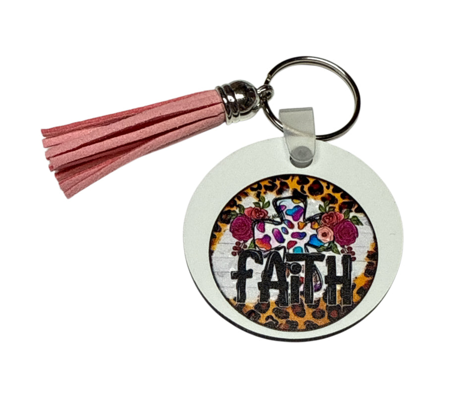 Faith Circle double sided Keychain