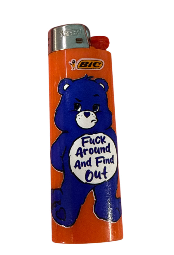 F around and find out bic lighter