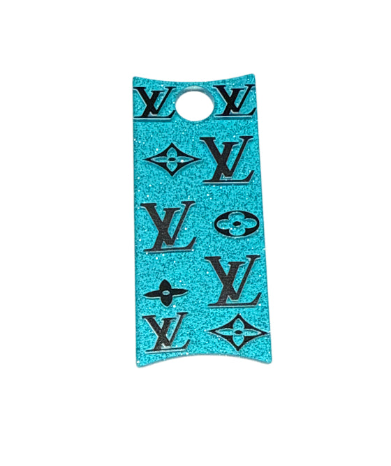 lv blue Tumbler glitter plate cover