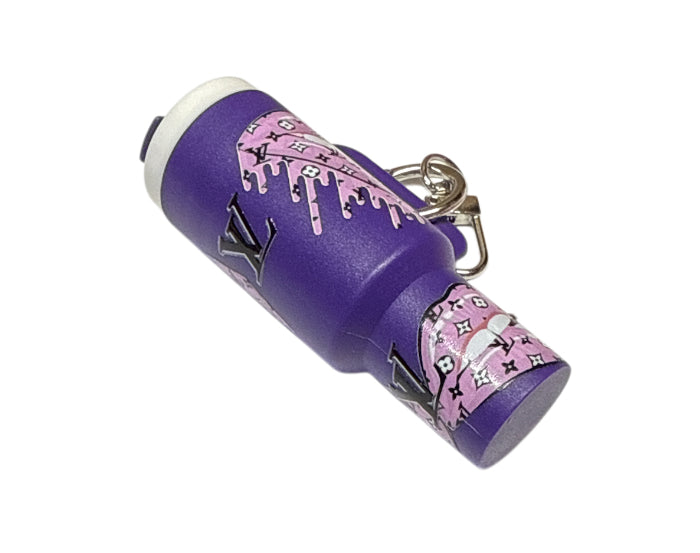 Purple lv Cup Storage keychain