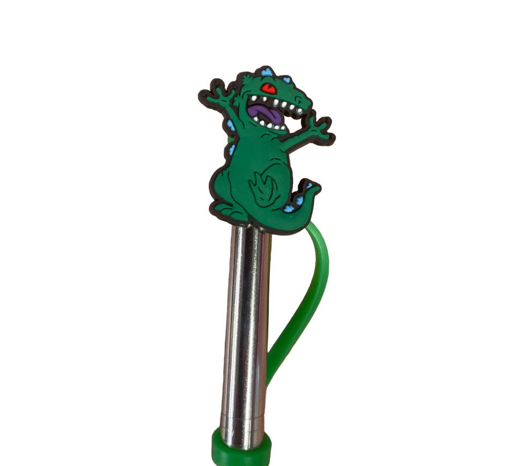 Rugrats reptar dinosaur Straw Topper