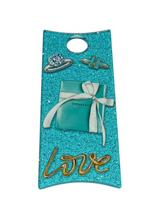 Tiffany & co blue ring Tumbler glitter plate cover