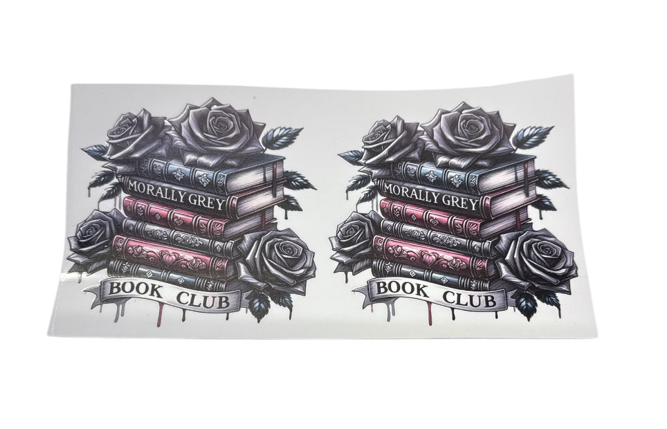 Book cup black rose Cup Transfer