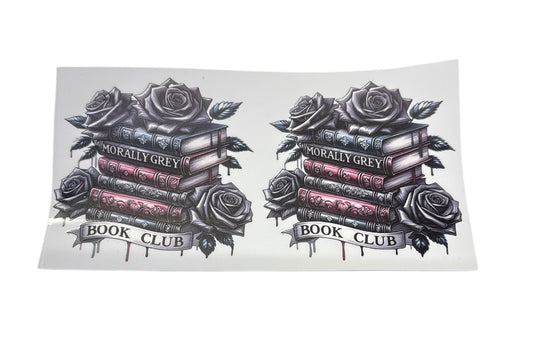 Book cup black rose Cup Transfer