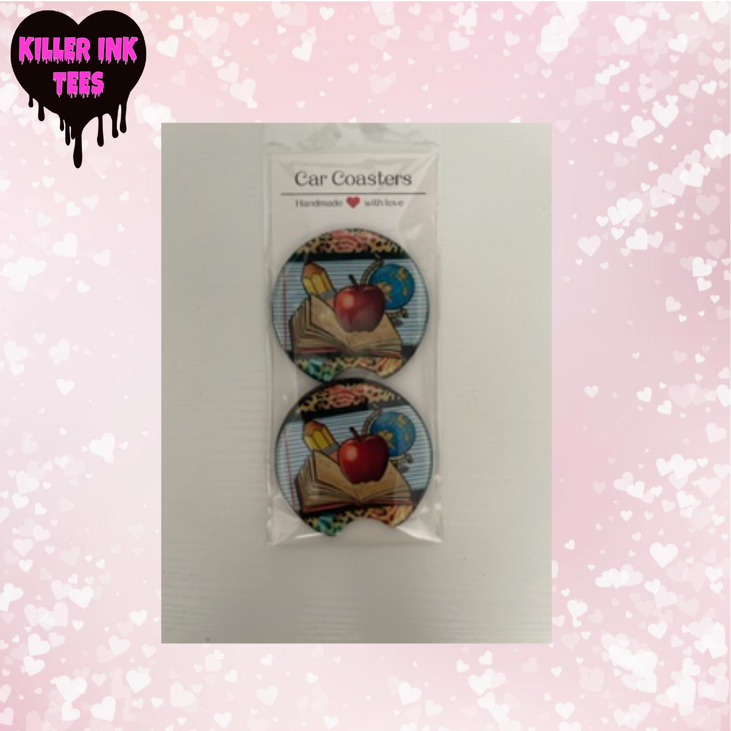 Book Apple Cup Coaster For Vehicle