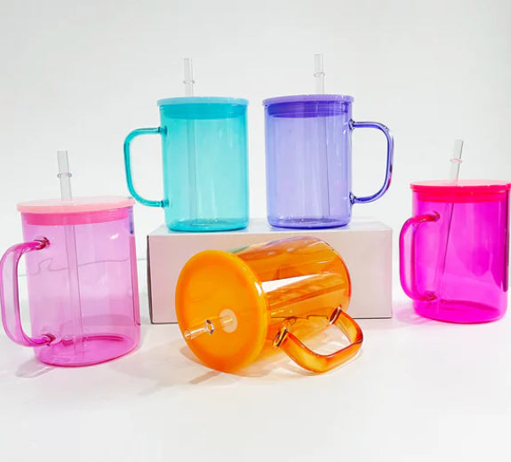 glass handle cup