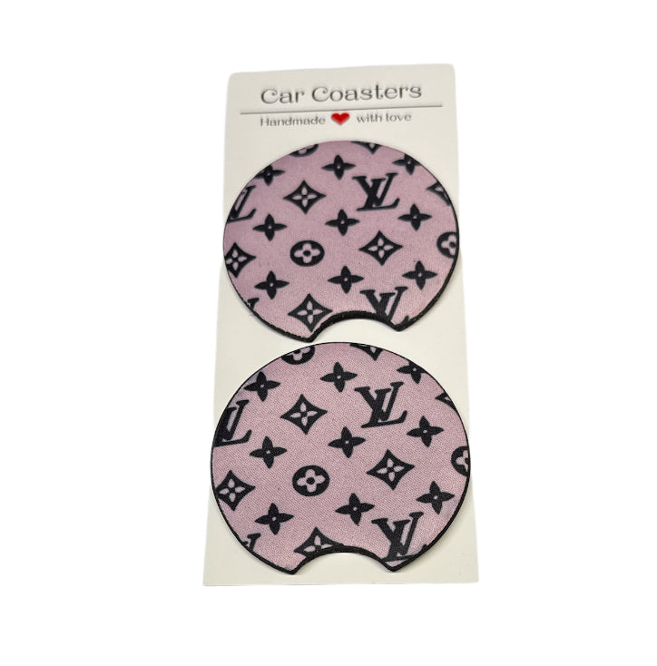 Light Pink LV Cup Coaster For Vehicle