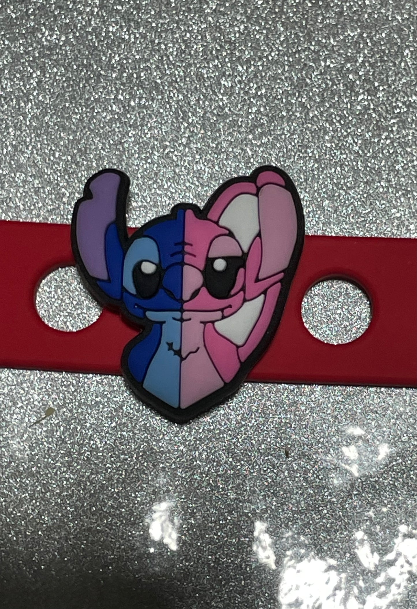 Blue & Pink Stitch Shoe Charm