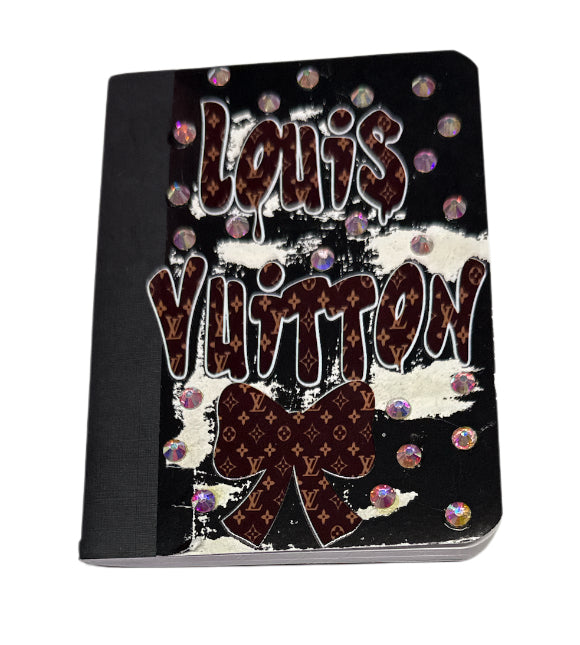 Lv faded rhinestone small Notebook