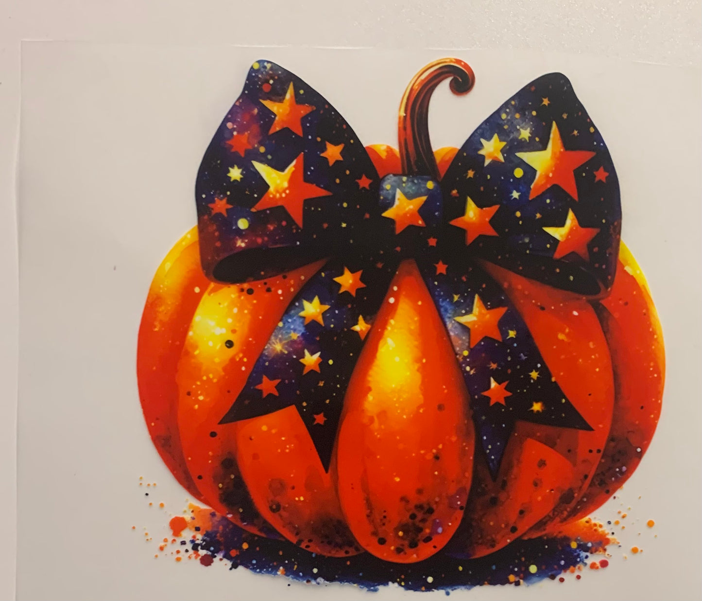 Pumpkin star bow DTF Heat Transfer