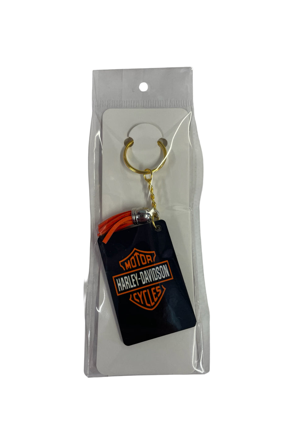 Harley davidson black orange Keychain