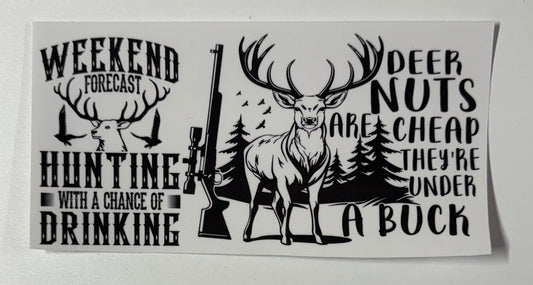 Deer nuts hunting Cup Transfer