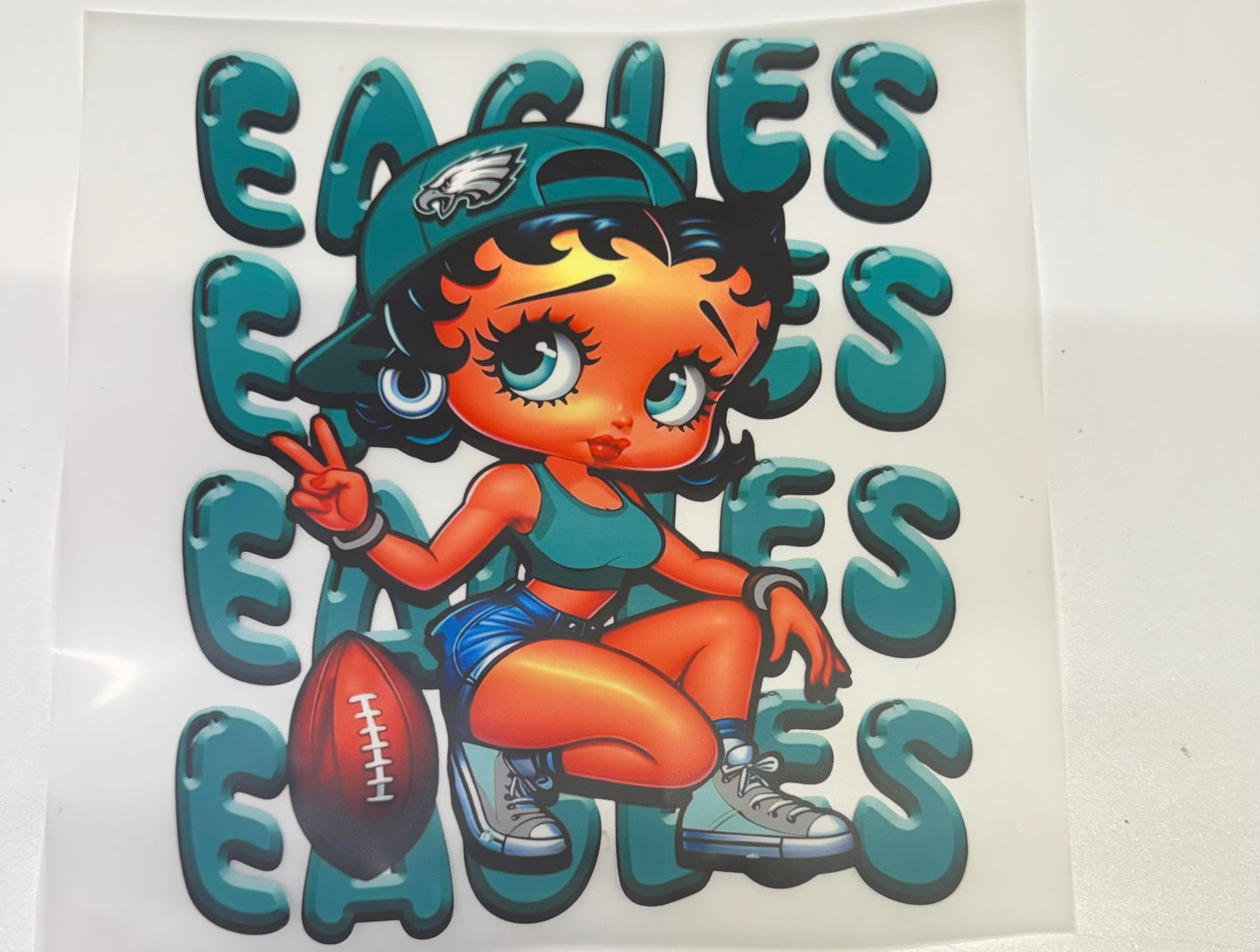Betty Boop Eagles DTF Heat Transfer