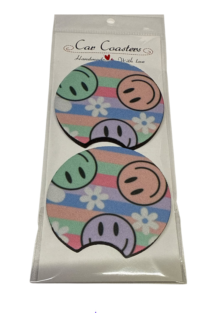 Colorful Smiley face Coasters