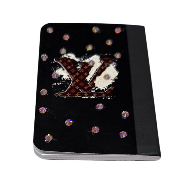 Lv faded rhinestone small Notebook