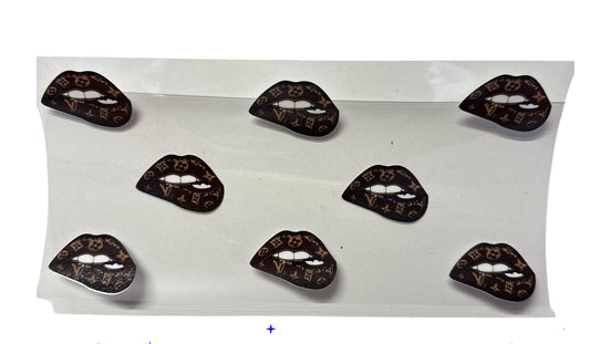 Brown Lv lips Cup Transfer