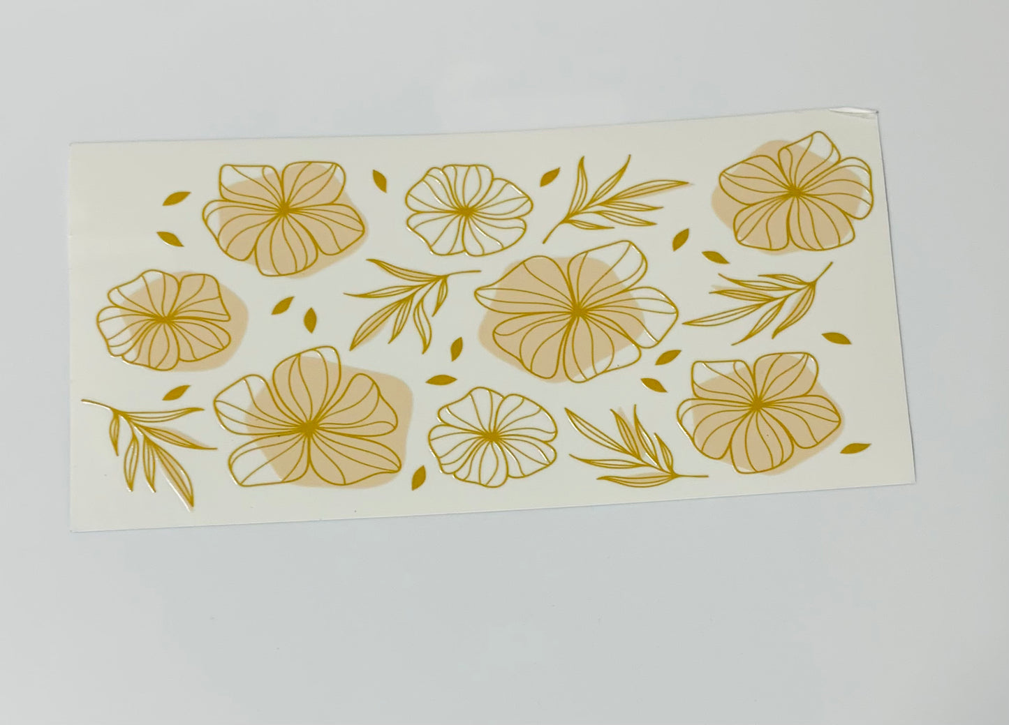 Gold Flowers Cup Transfer