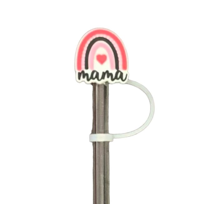 Mama rainbow Straw Topper