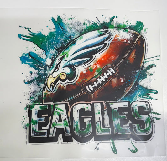 Eagles splat DTF Heat Transfer