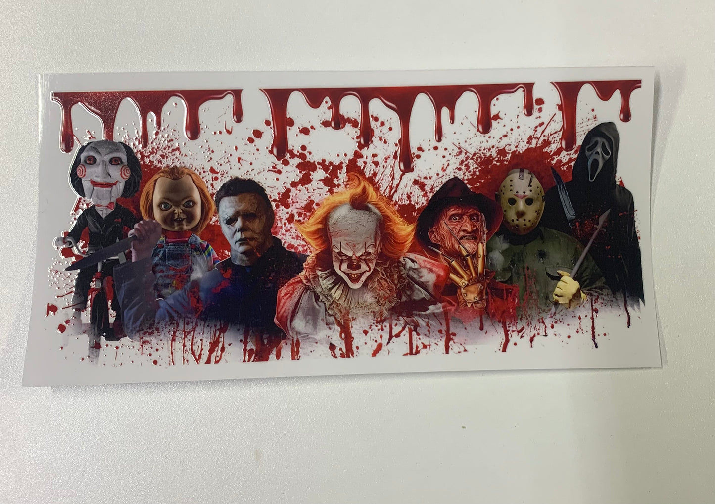 Horror 7 blood drip Cup Transfer