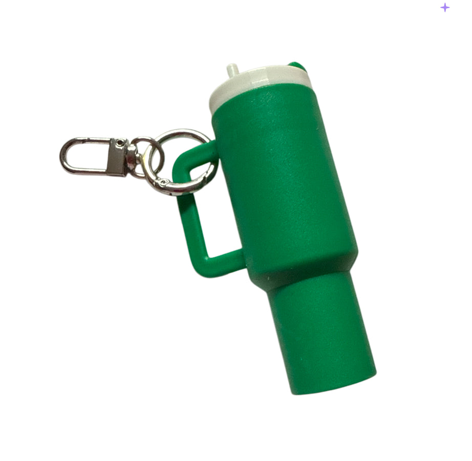Blank green Cup Storage keychain