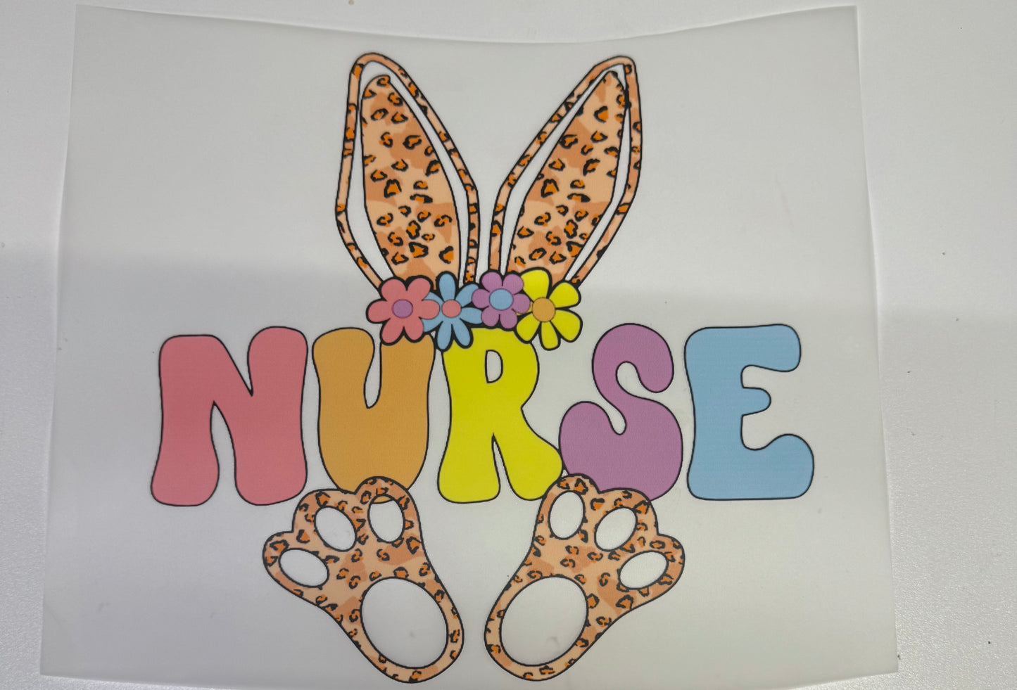 Nurse Cheetah Bunny DTF Heat Transfer