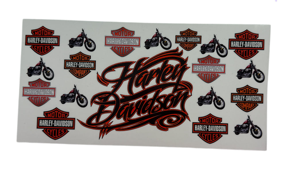 Harley Davidson big script Cup Transfer
