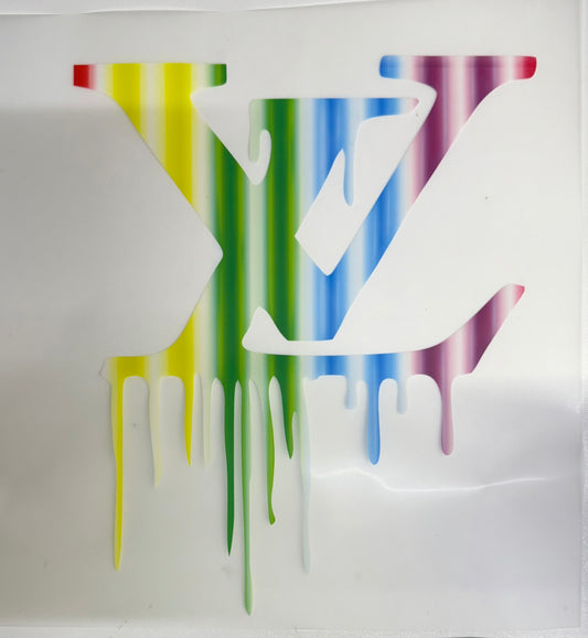 Lv Colorful Drip DTF Heat Transfer