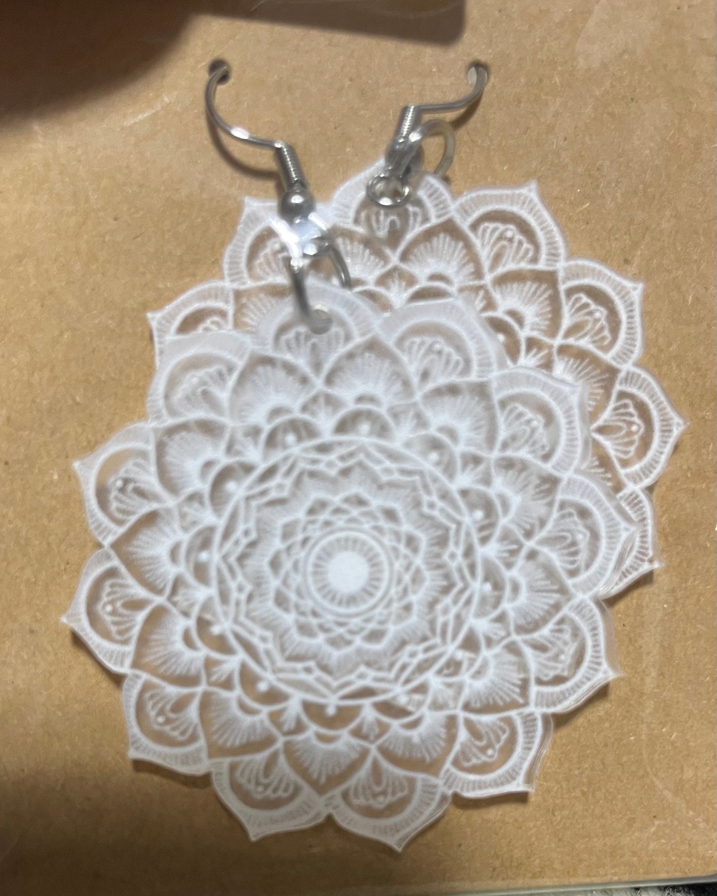 White Flower Earrings