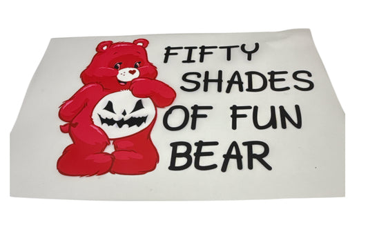 Swear bear fifty shades DTF Heat Transfer