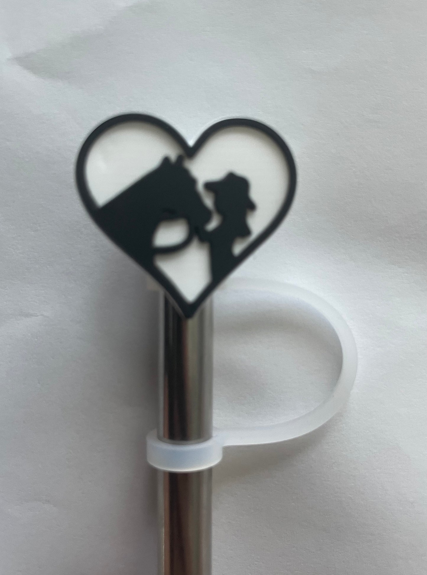 Heart horse Straw Topper