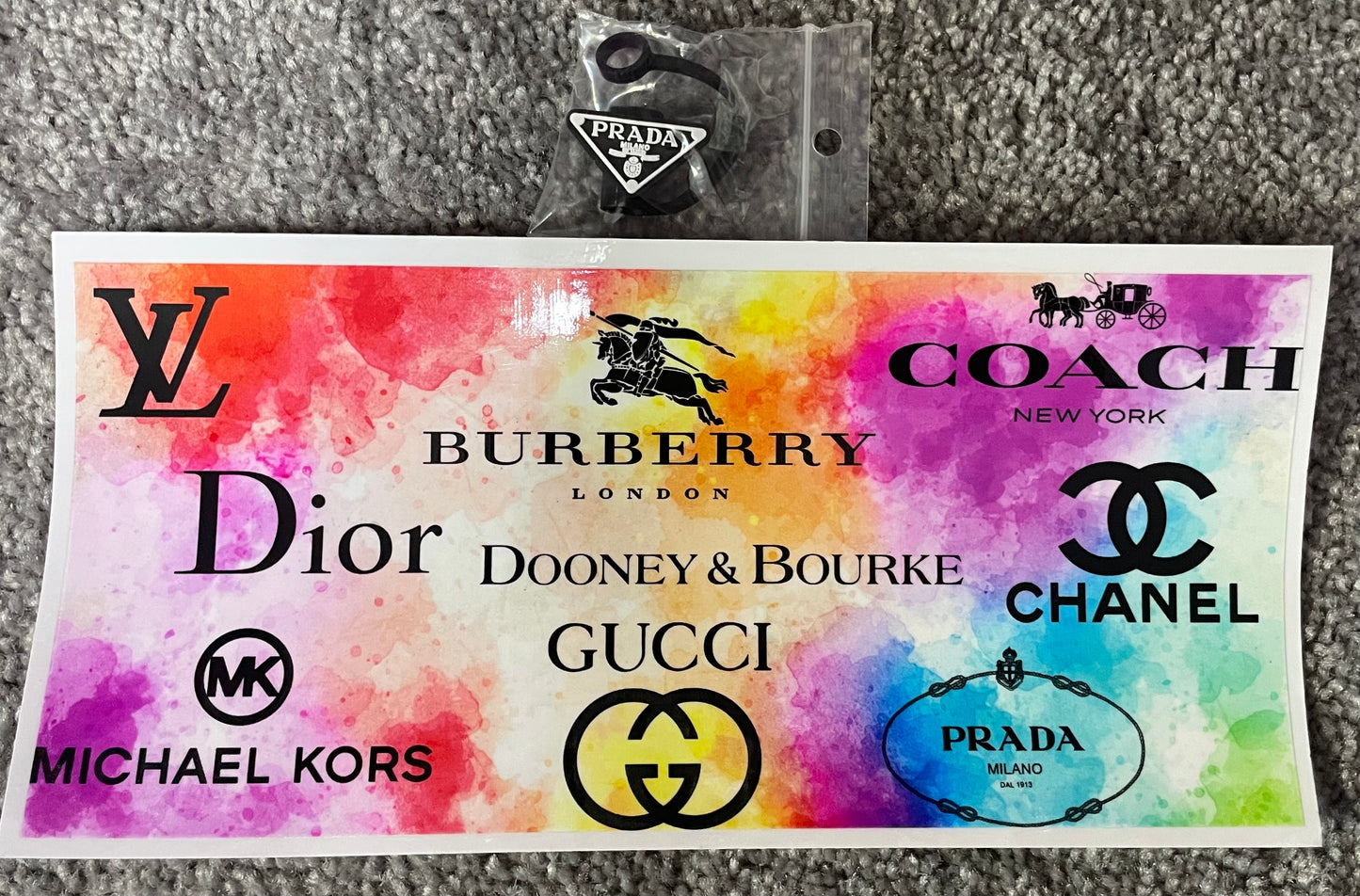 Designer Cup Transfer & Straw topper