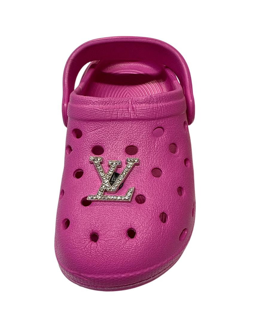 Silver metal lv Shoe Charm
