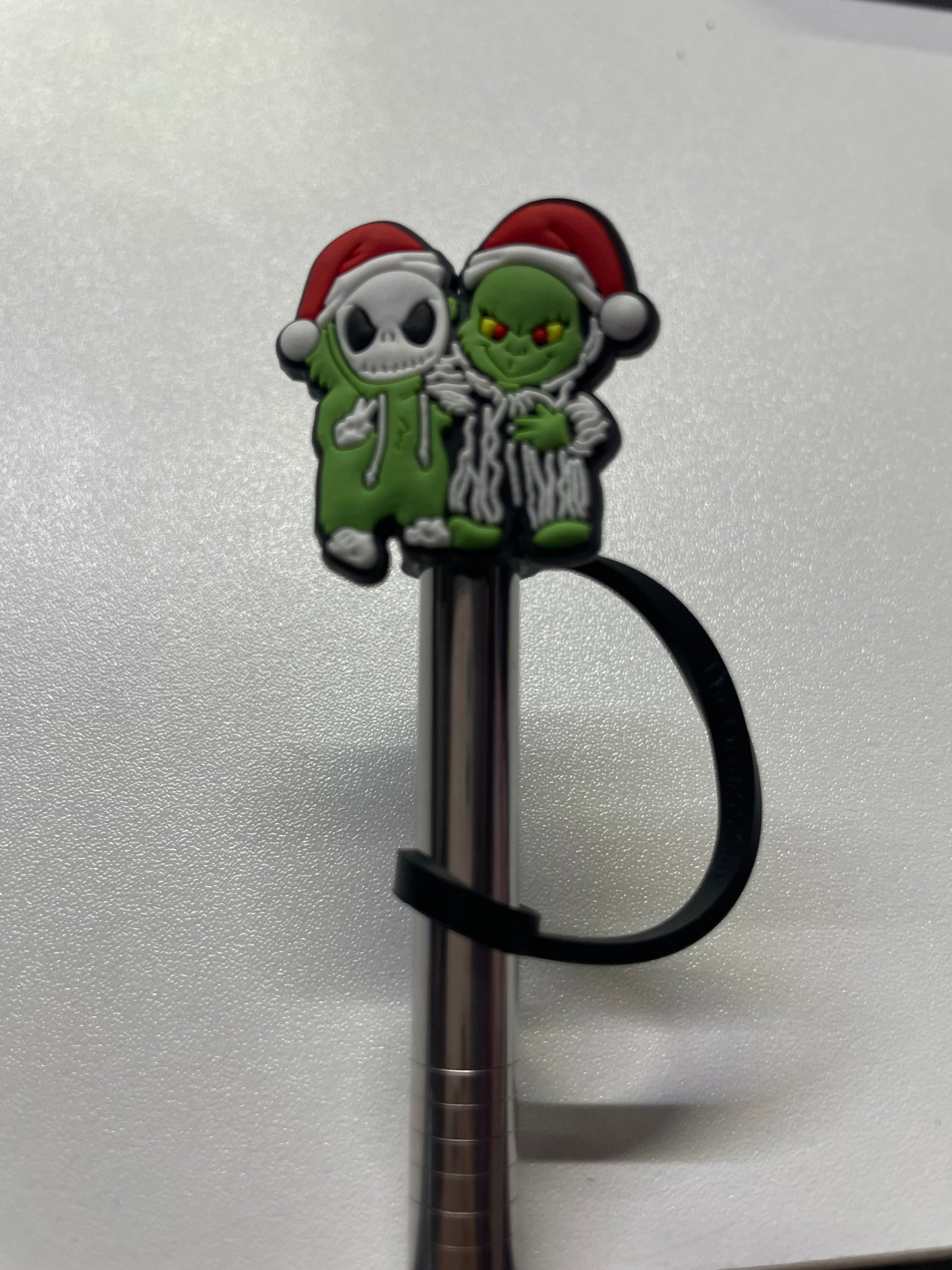 Jack skeleton & grinch Christmas Straw Topper