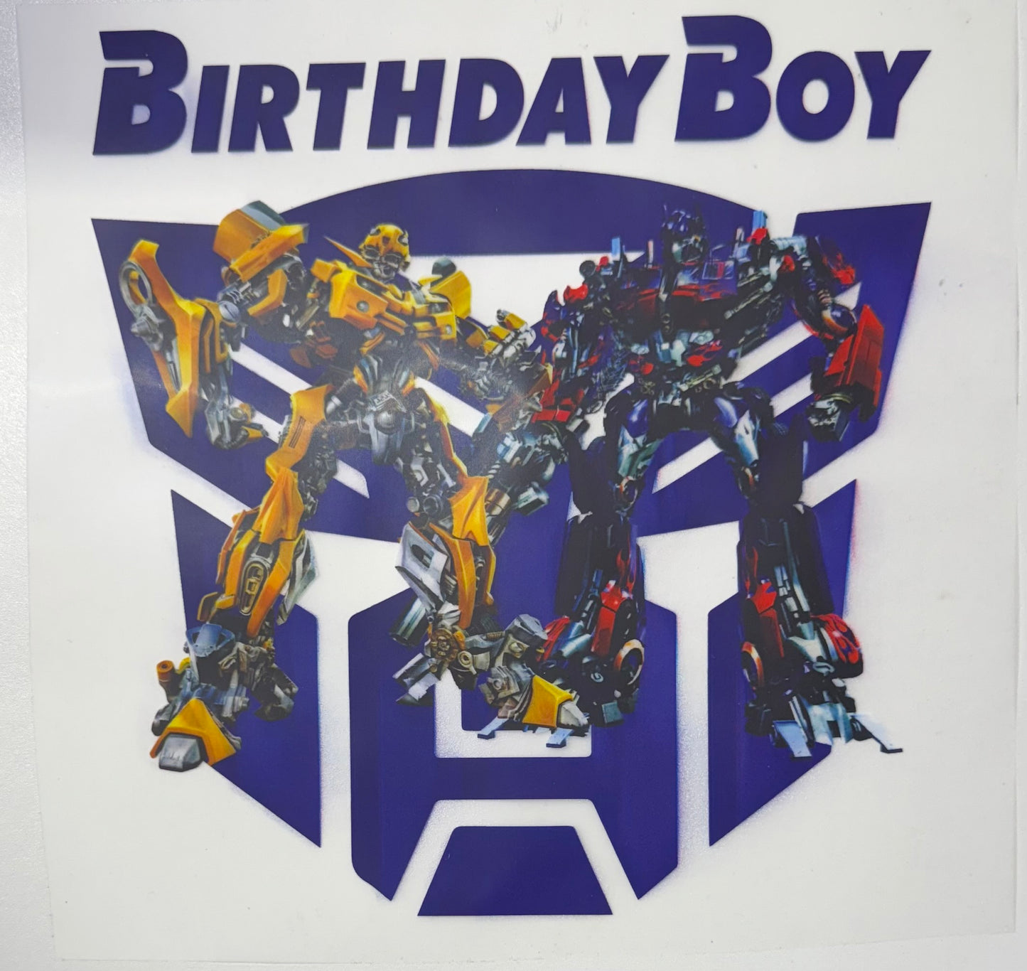 Transformers birthday DTF Heat Transfer