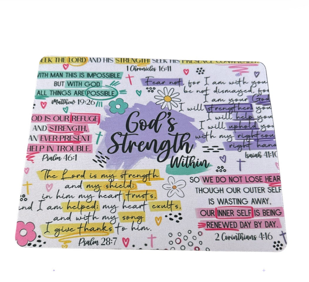 God’s strength Mouse Pad