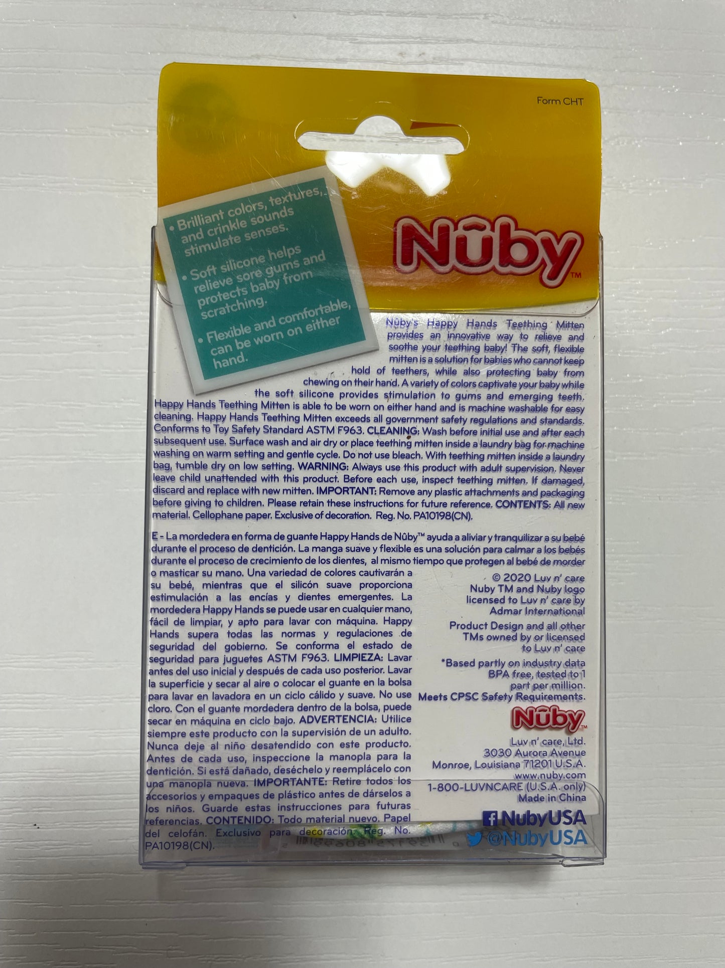 Gingerbread Nuby Teething Mitten