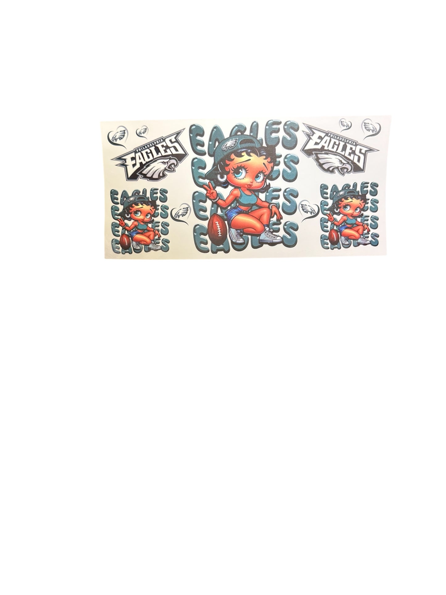 Philadelphia Eagles Betty Boop UV Cup Transfer