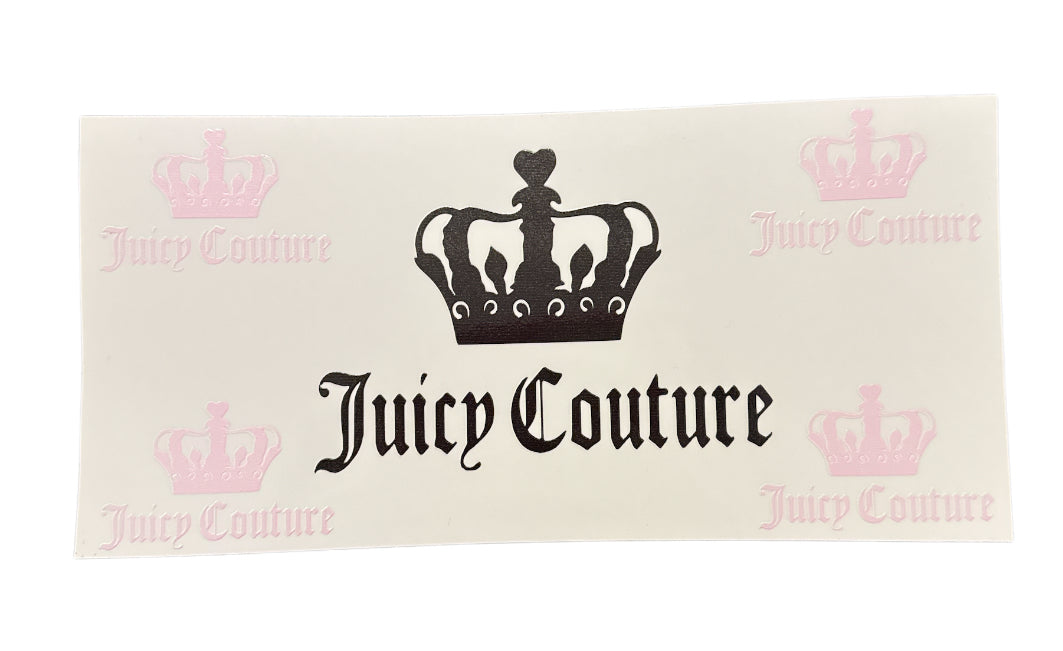 Juicy crown black & light pink Cup Transfer