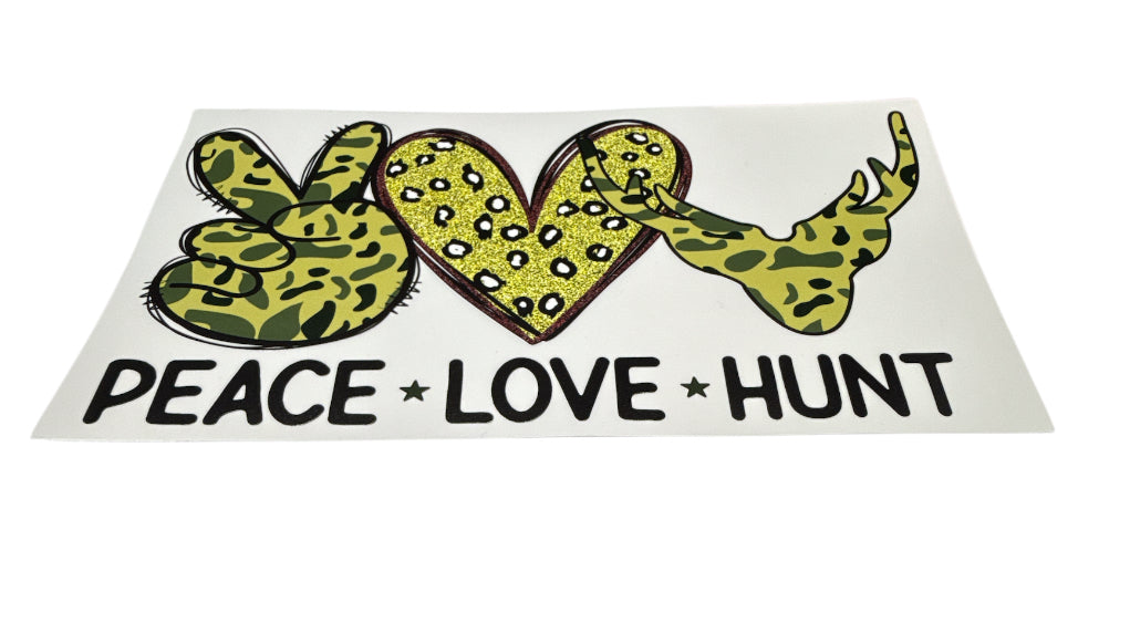 Peace love hunt Cup Transfer
