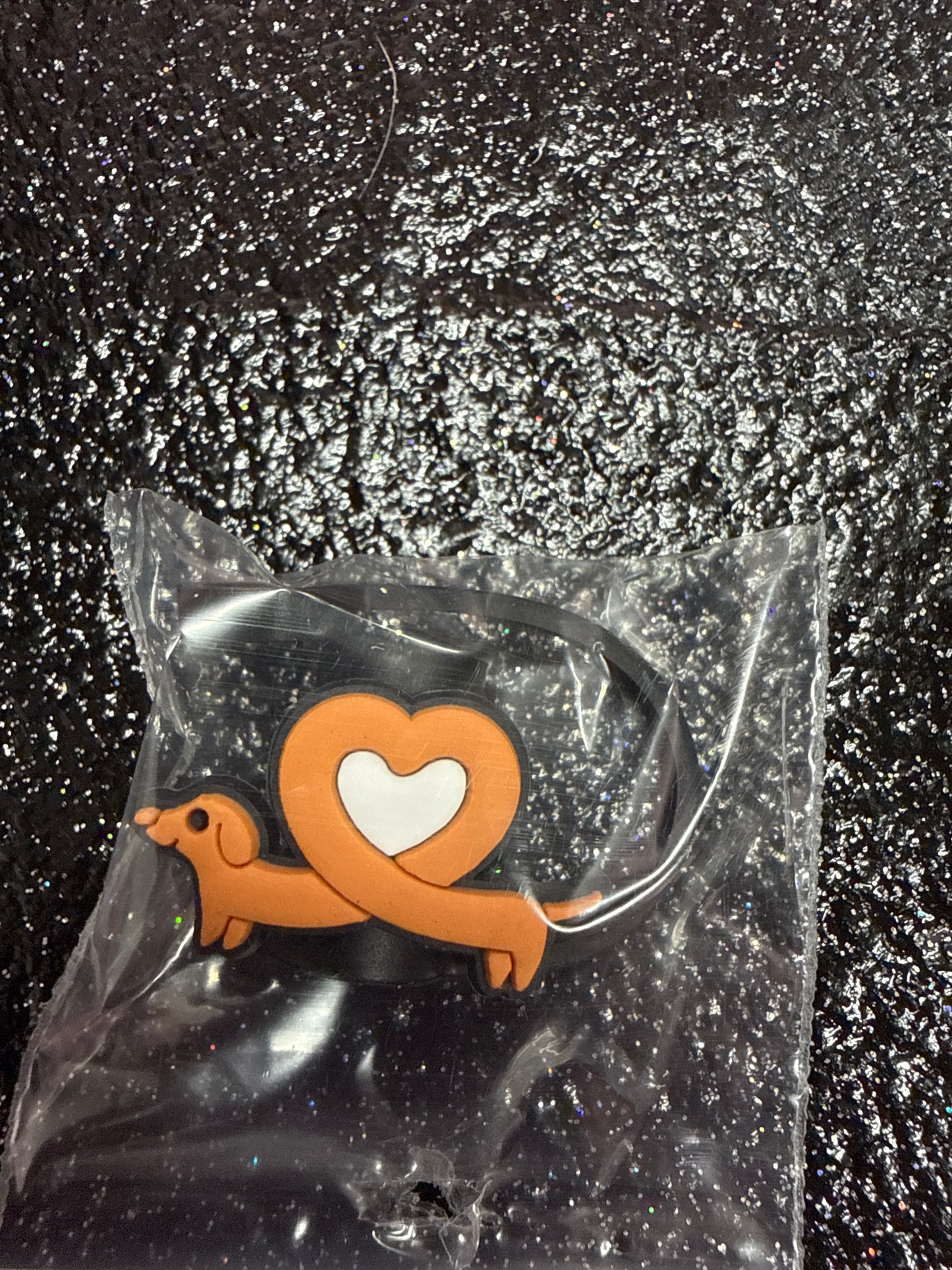 Heart dog Straw Topper