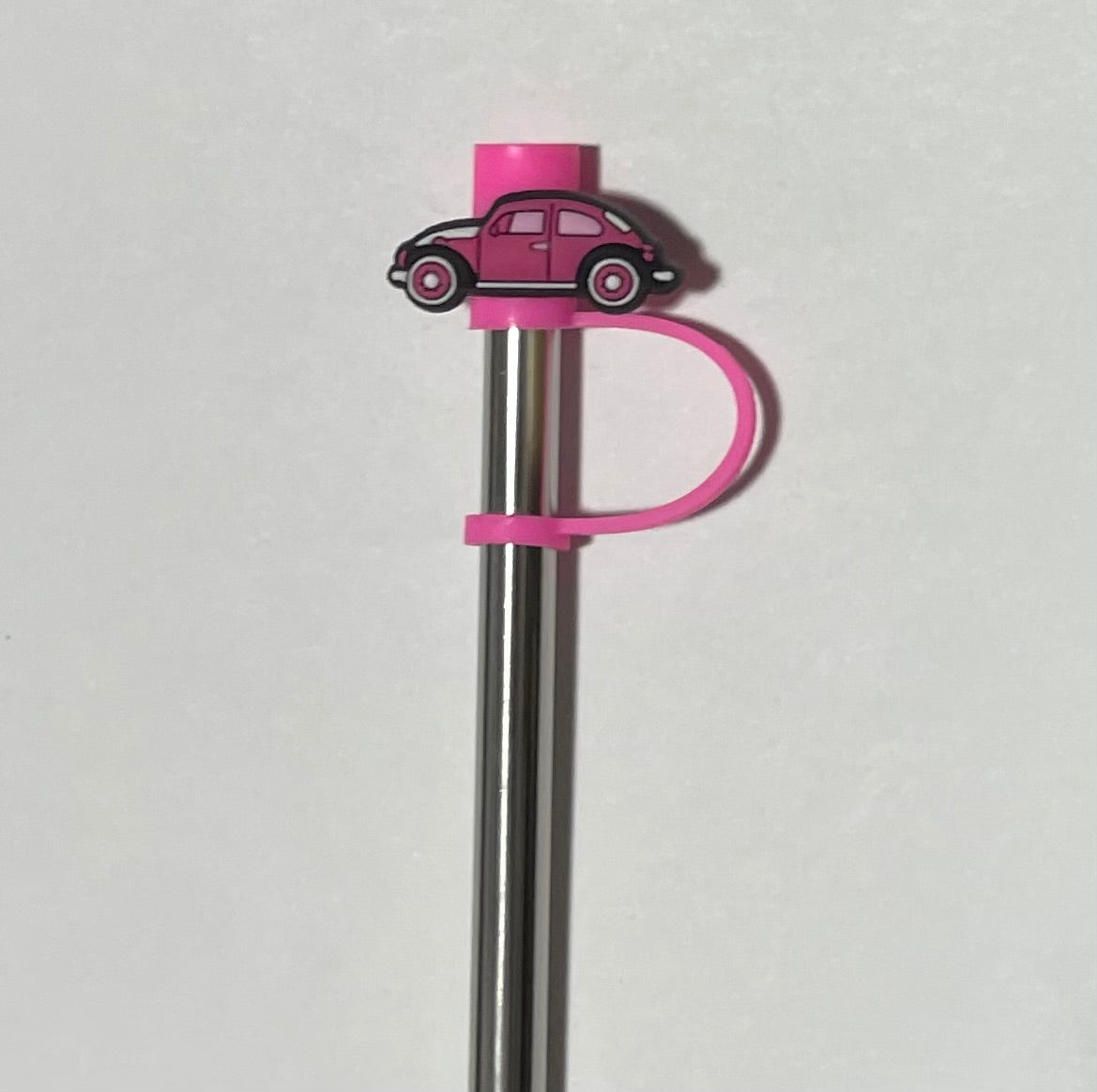 Pink Car Straw Topper