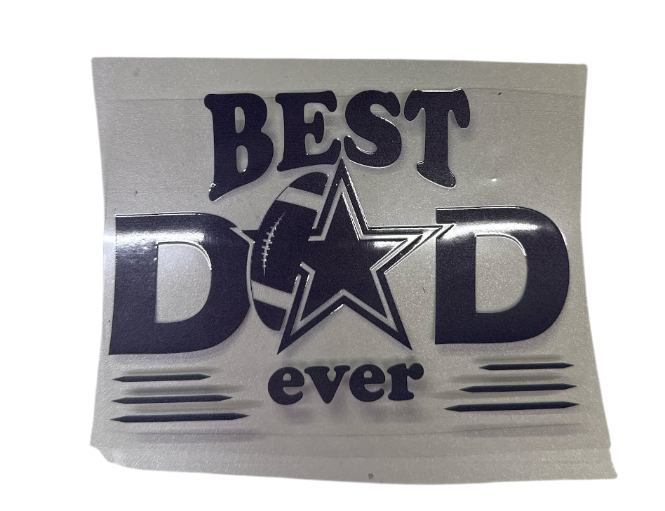 Best dad cowboys Transfer Decal