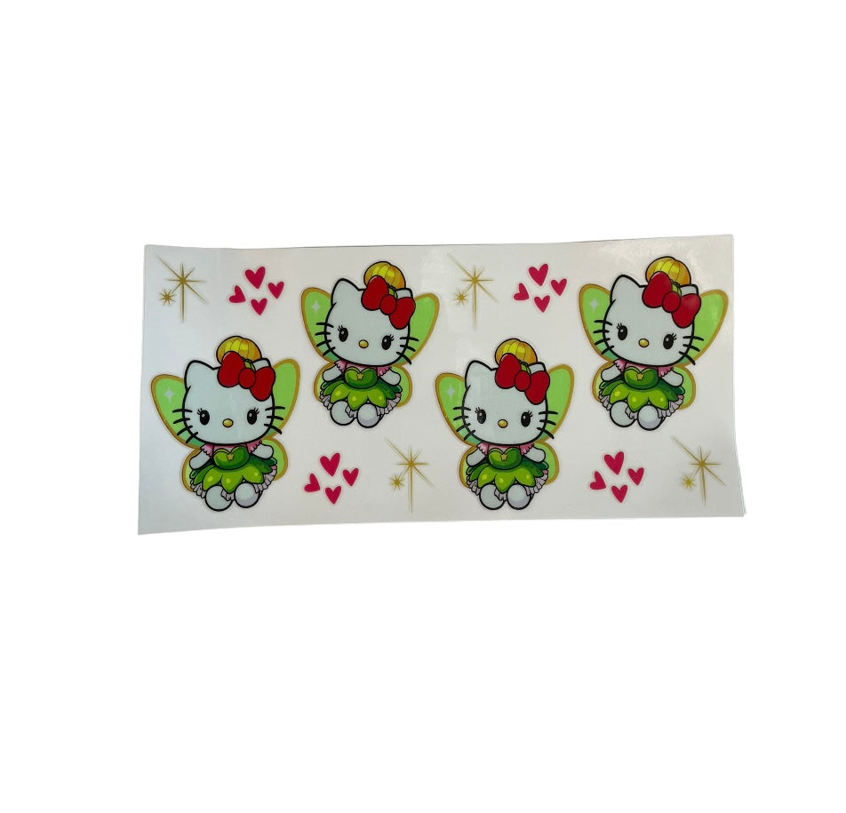 Fairy green hello kitty Cup Transfer