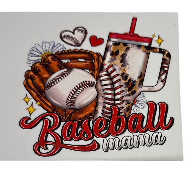 Baseball mama Transfer Decal