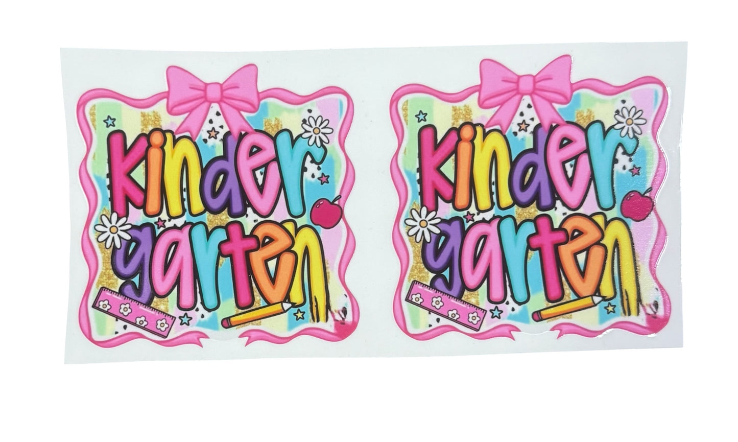 Students Grade Pink Bow 2x UV Cup Transfer